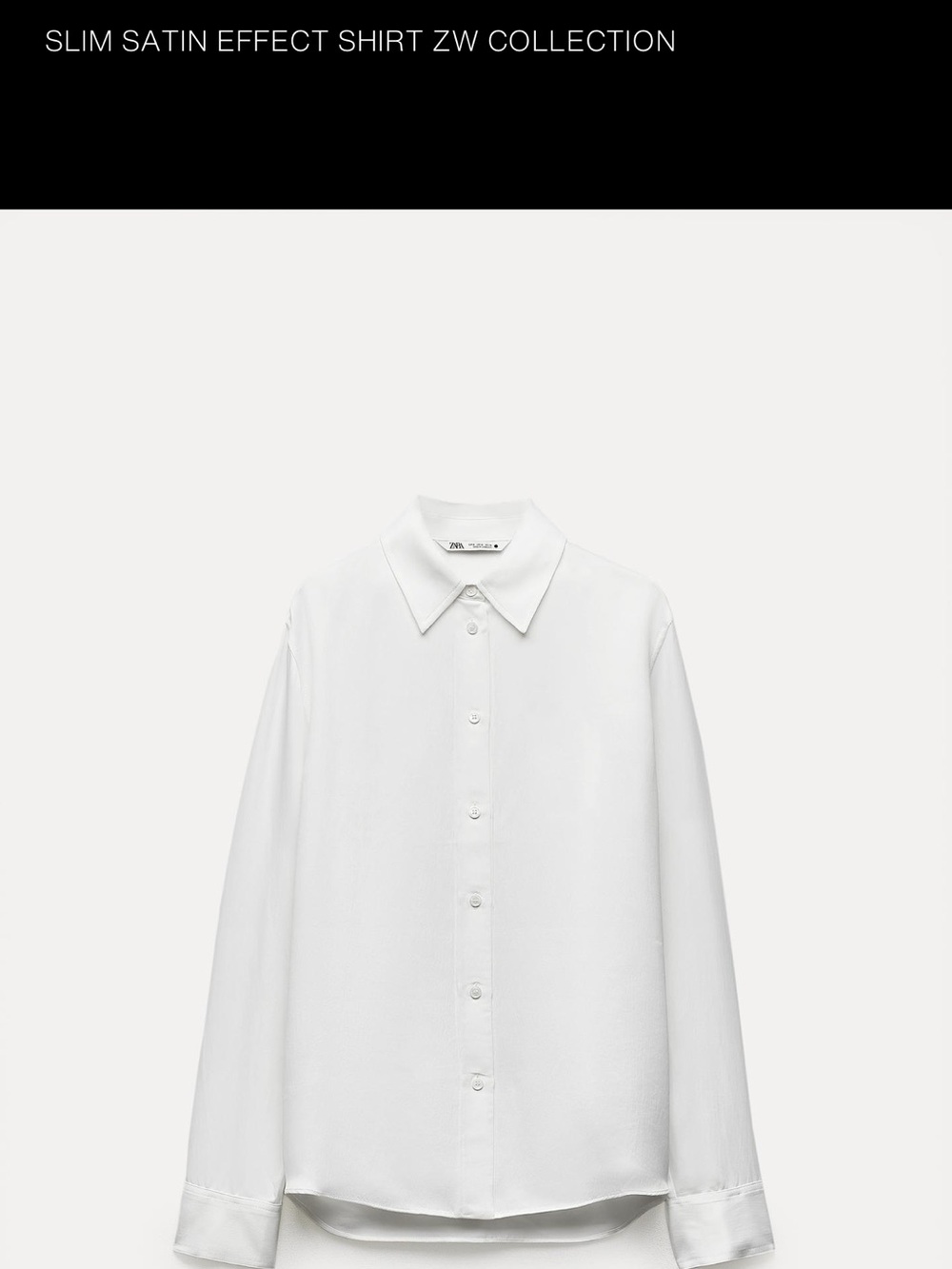 ZARA | SATIN BUTTON DOWN